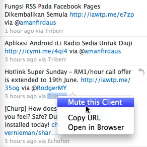 Mute annoying clients and hashtags in Echofon